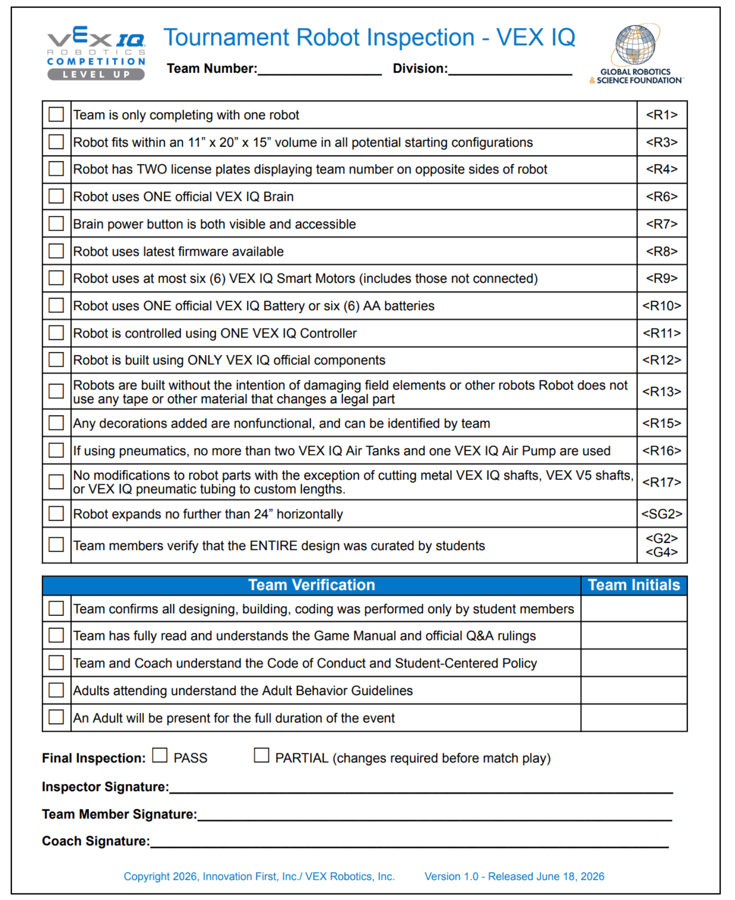 Icon view of the IQ Inspection checklist.