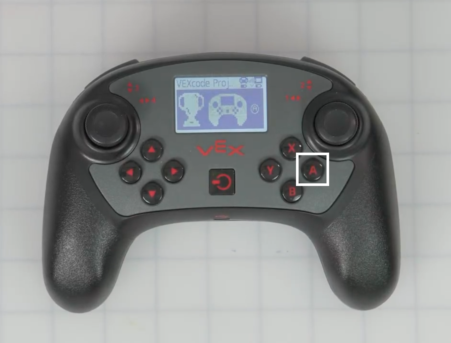 A confirmation page for Driver Skills, showing a trophy, a controller, and the A button. The A button on the controller is also highlighted.