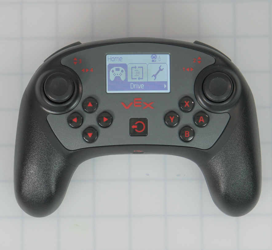 The V5 Controller on the home screen, showing the Drive project being selected.