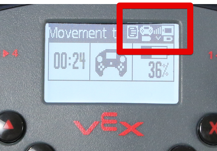 Controller screen is shown in the Home menu with a signal strength icon and a Brain icon in the top right corner. There is also a Code icon in the top right corner, indicating that the system is currently in Autonomous Mode.