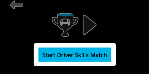 Field Control Brain screen is shown with a blue button that is highlighted and reads Start Driver Skills Match.