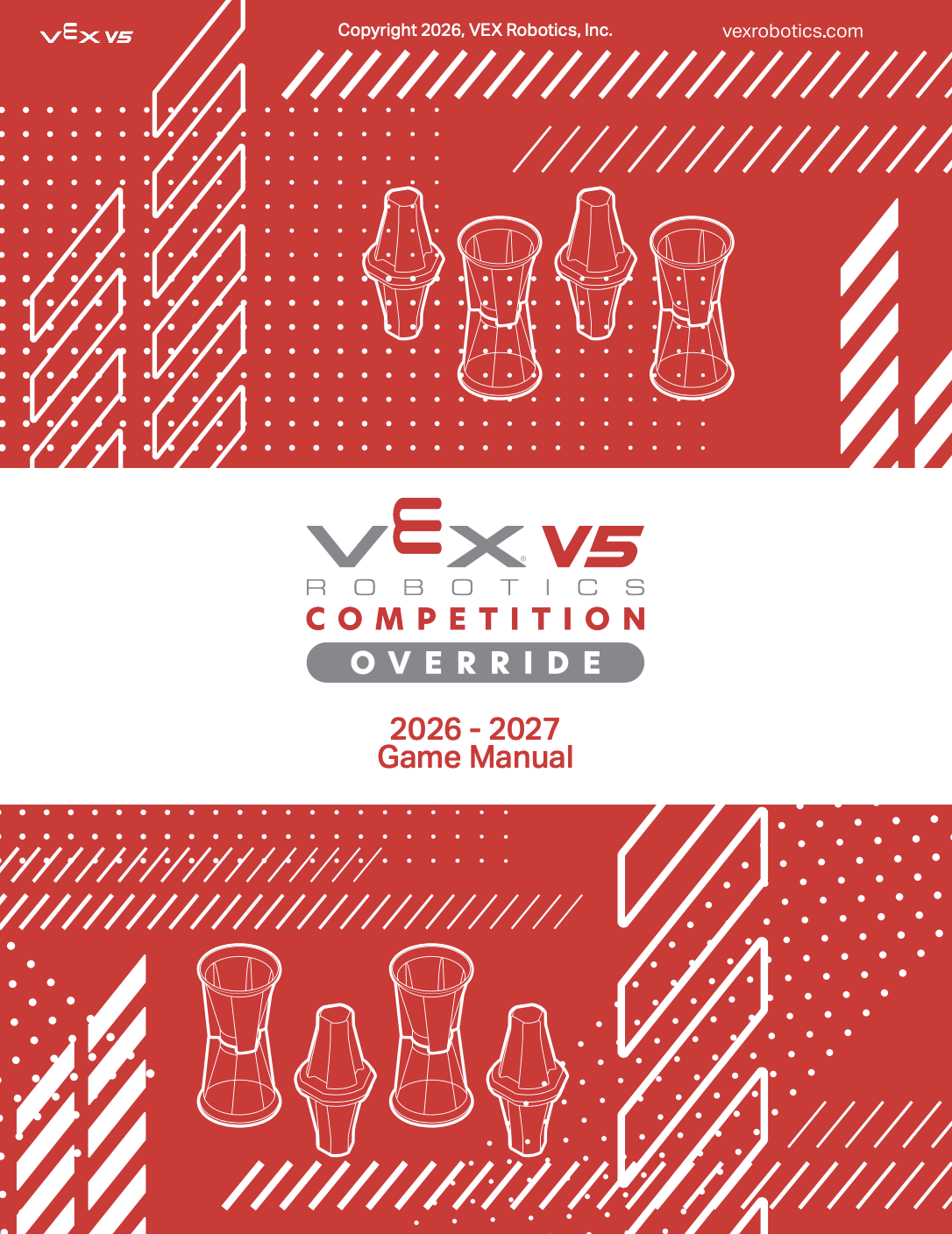 Cover of the V 5 Override game manual.