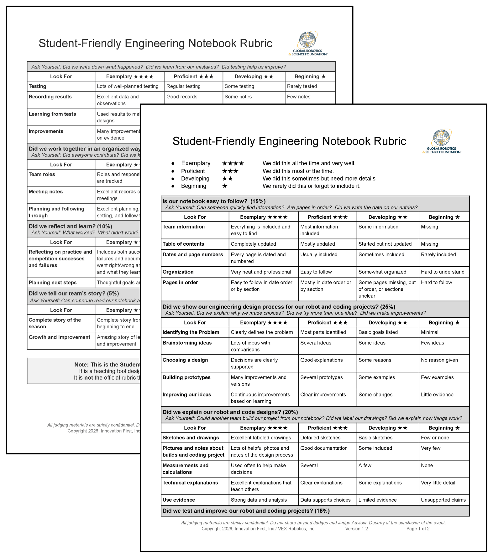 Student Friendly Engineering notebook preview.