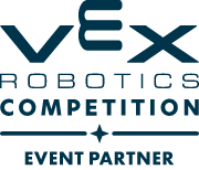 The VEX Robotics Competition Event Partner logo in dark blue.