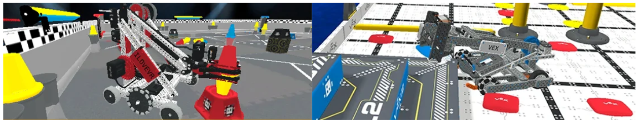 Side by side screen capture of the IQ and V5 virtual skills competitions for 2026 - 2027.